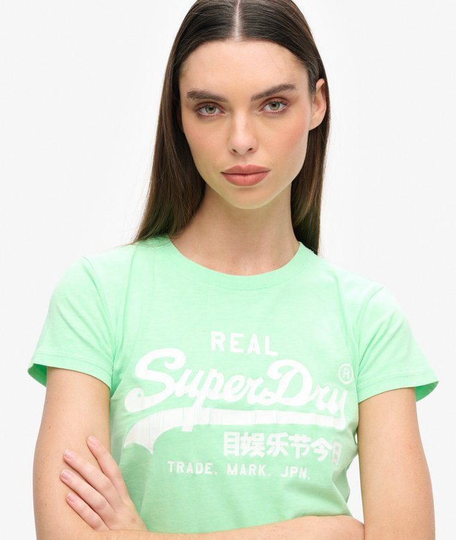 Superdry Camiseta Gráfica Neón De Corte Ajustado