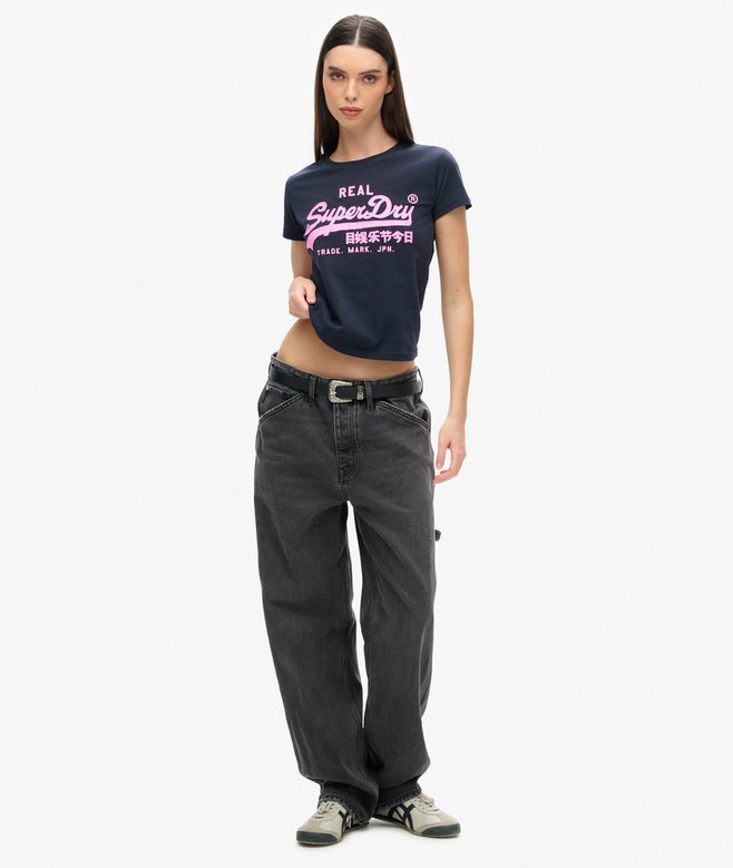Superdry Camiseta Gráfica Neón De Corte Ajustado