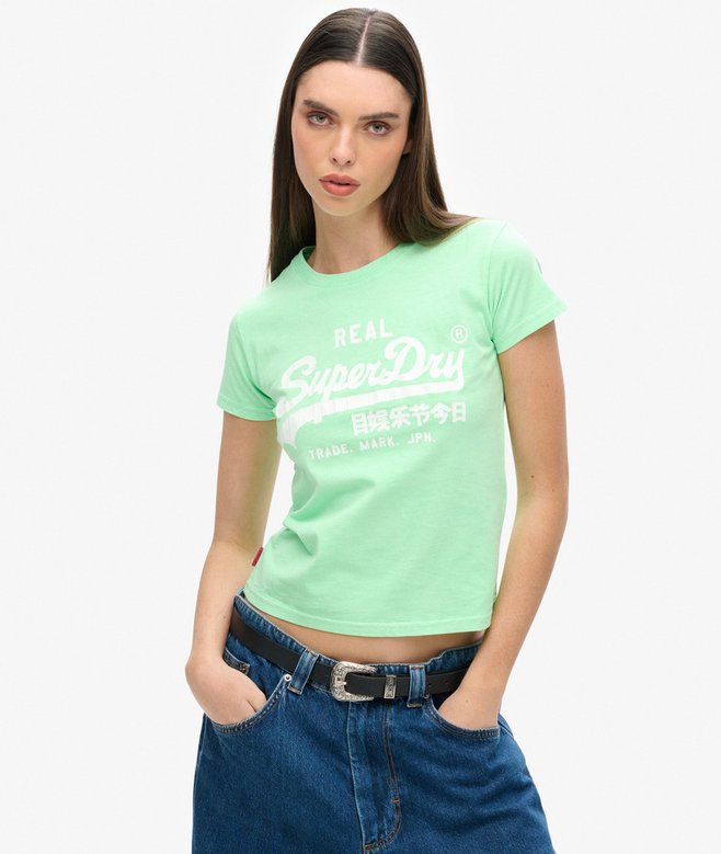 superdry Camiseta gráfica neón de corte ajustado