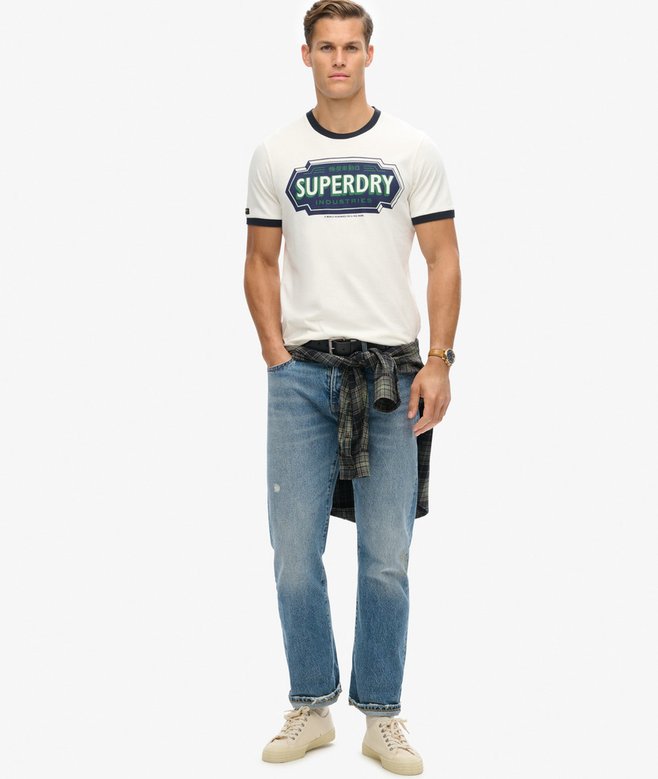 Superdry Camiseta Gráfica Ringer Workwear