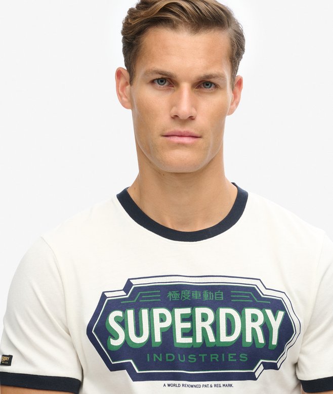 Superdry Camiseta Gráfica Ringer Workwear