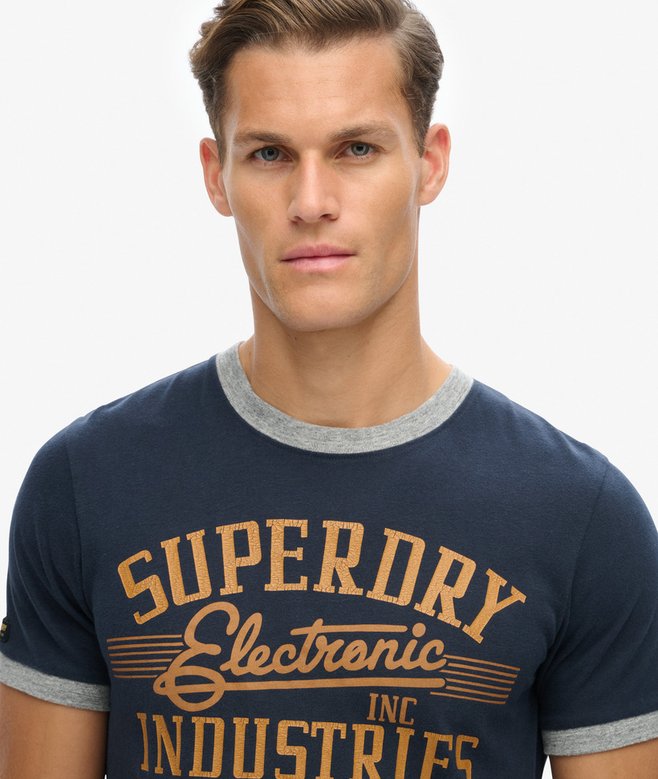 Superdry Camiseta Gráfica Ringer Workwear