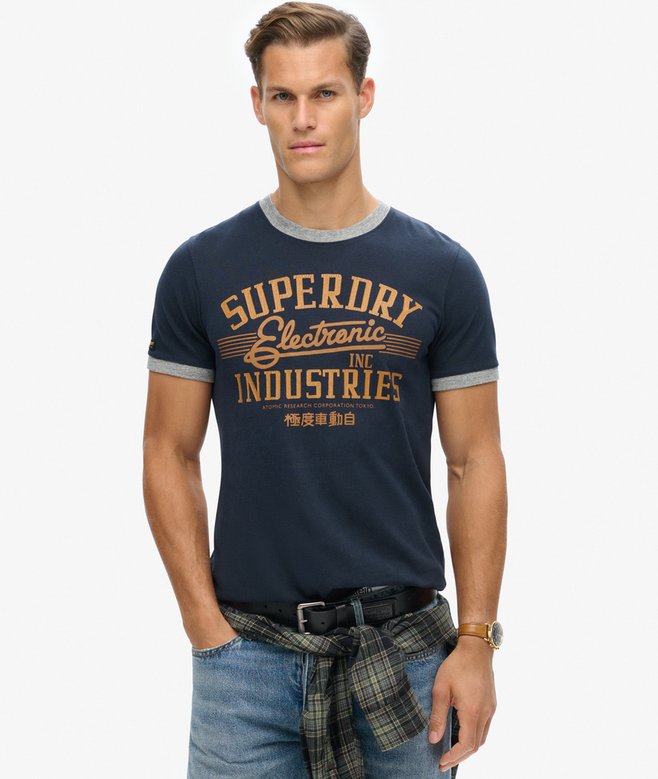superdry Camiseta gráfica Ringer Workwear