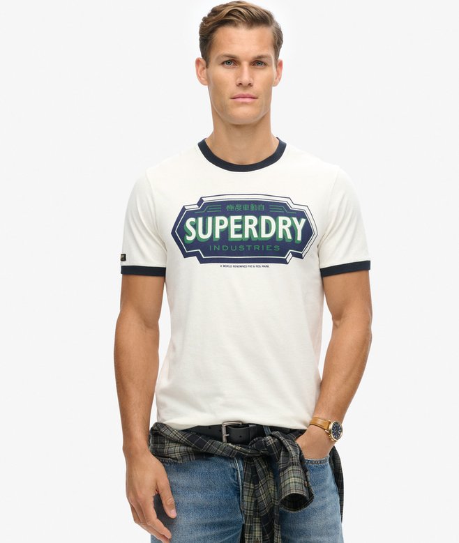 superdry Camiseta gráfica Ringer Workwear