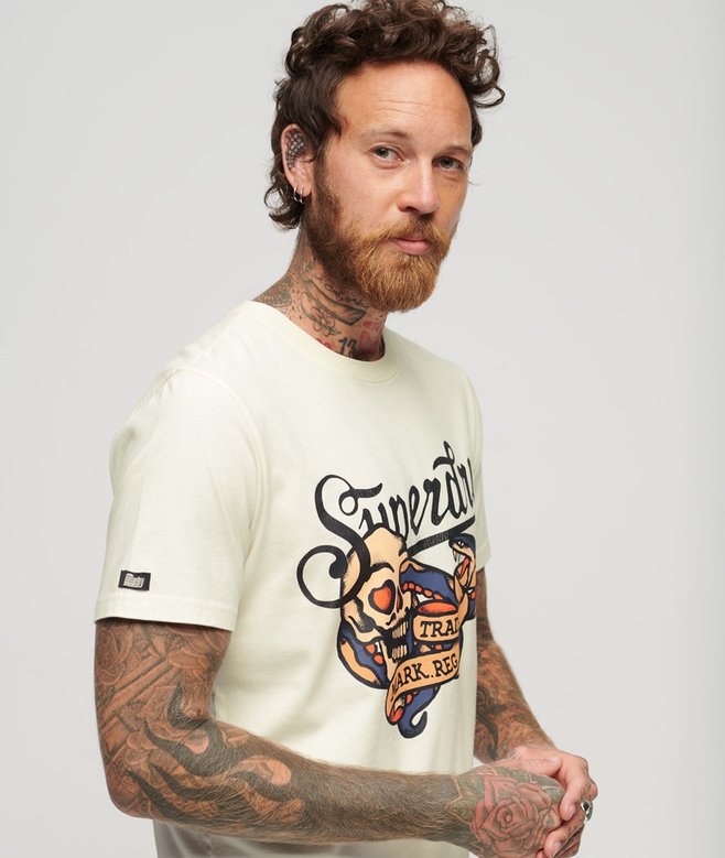 Superdry Camiseta Gráfica Tattoo Script
