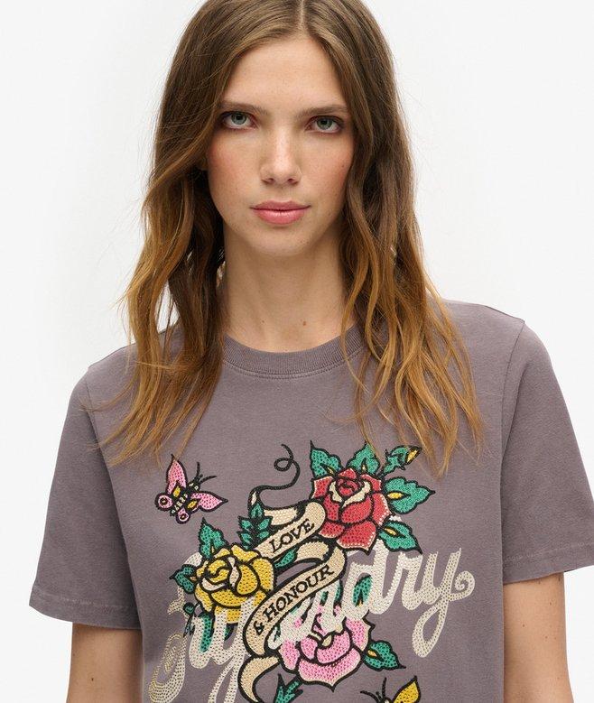 Superdry Camiseta Gráfica Tattoo Script