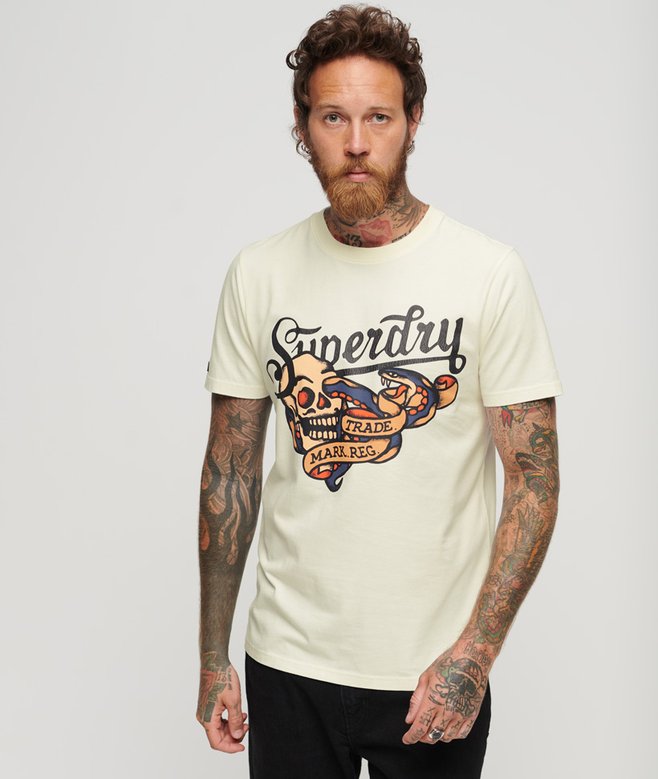 superdry Camiseta gráfica Tattoo Script