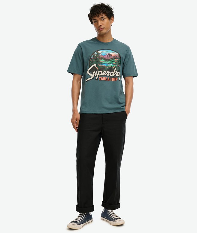 Superdry Camiseta Gráfica Travel Postcard