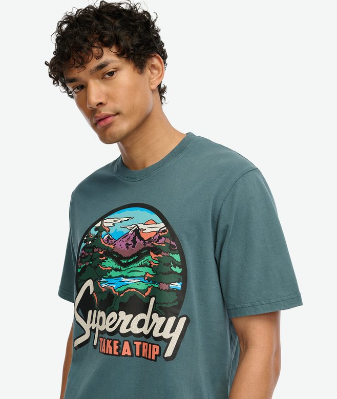 Superdry Camiseta Gráfica Travel Postcard