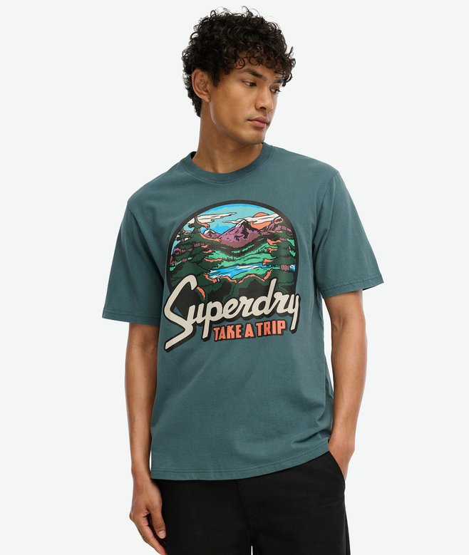 superdry Camiseta gráfica Travel Postcard