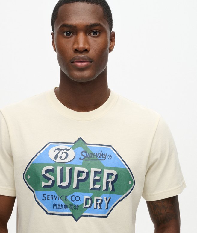 Superdry Camiseta Gráfica Workwear Gasoline