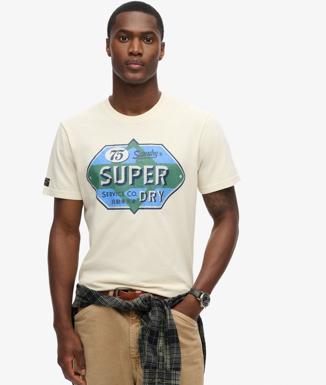 superdry Camiseta gráfica Workwear Gasoline