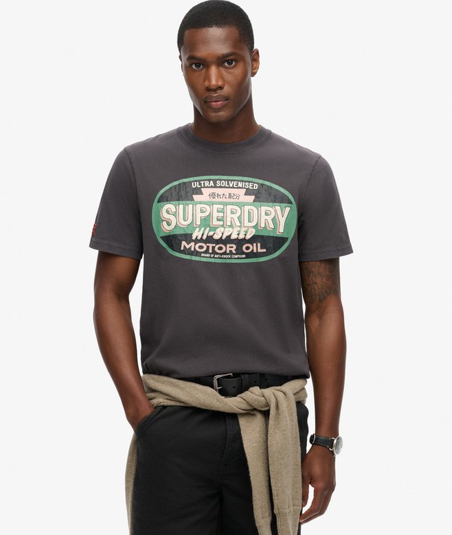 superdry Camiseta gráfica Workwear Gasoline