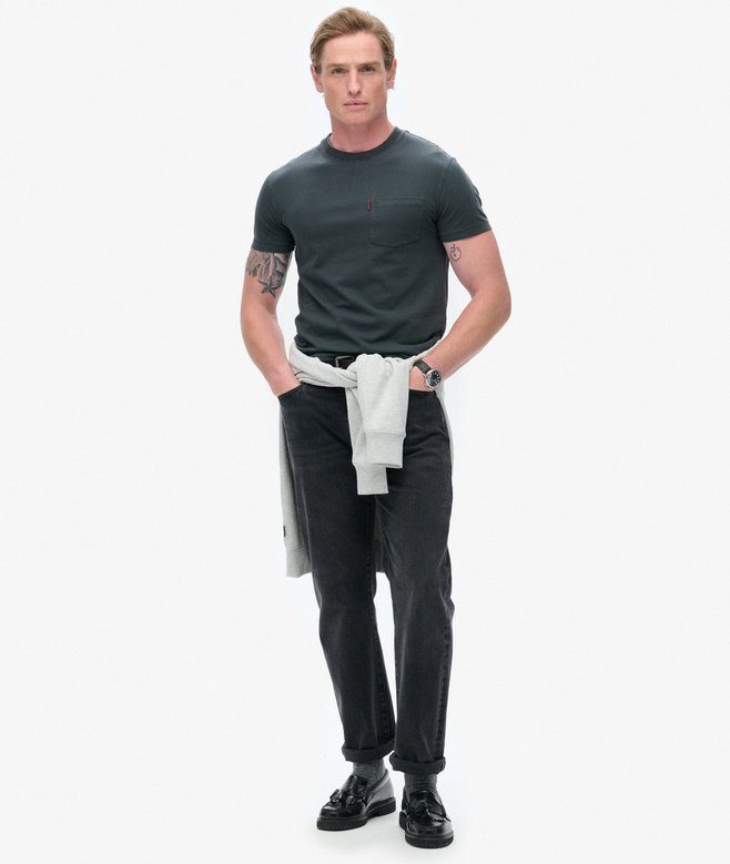 Superdry Camiseta Lavada Con Bolsillo Essential