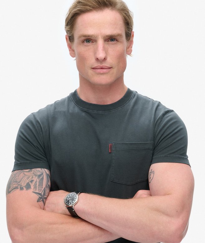 Superdry Camiseta Lavada Con Bolsillo Essential