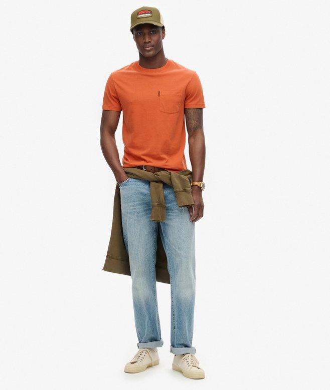 Superdry Camiseta Lavada Con Bolsillo Essential