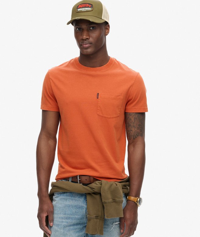 superdry Camiseta lavada con bolsillo Essential