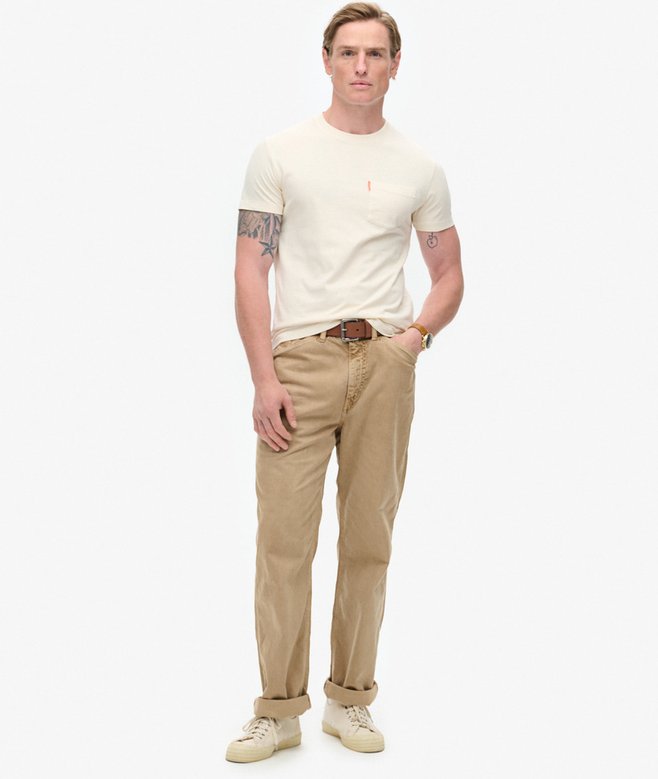 Superdry Camiseta Lavada Con Bolsillo Essential