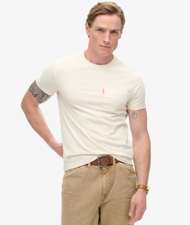superdry Camiseta lavada con bolsillo Essential