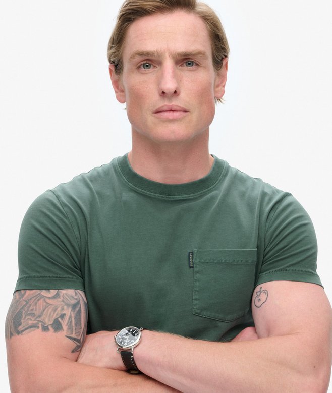 Superdry Camiseta Lavada Con Bolsillo Essential