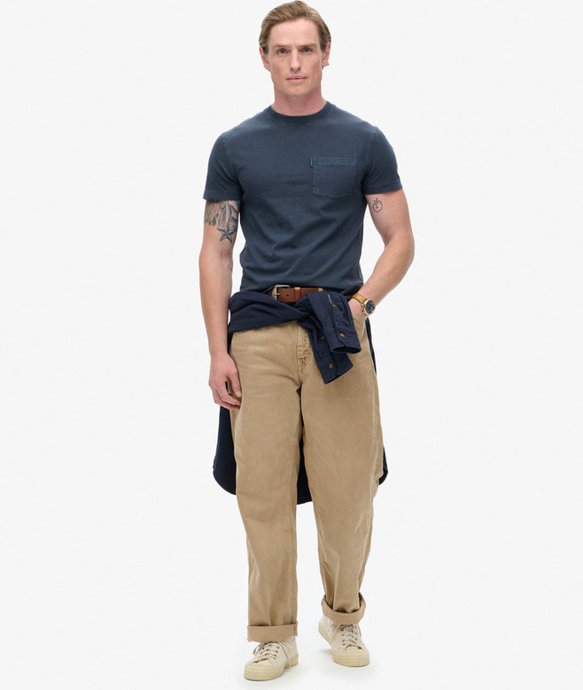 Superdry Camiseta Lavada Con Bolsillo Essential