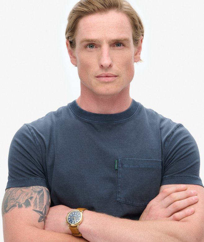 Superdry Camiseta Lavada Con Bolsillo Essential