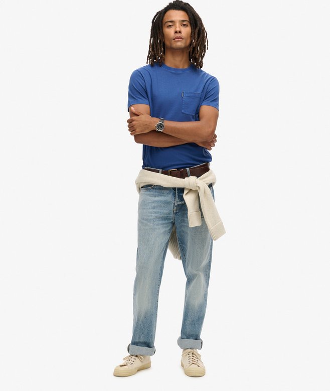 Superdry Camiseta Lavada Con Bolsillo Essential