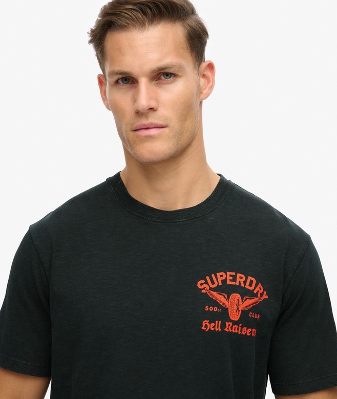 Superdry Camiseta Motera Gráfica De Corte Holgado