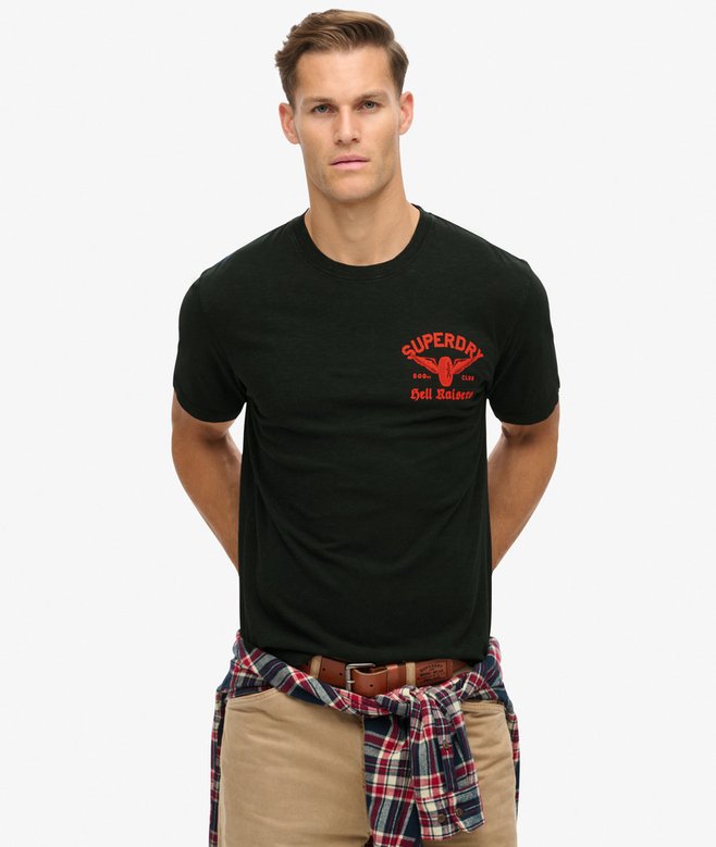 superdry Camiseta motera gráfica de corte holgado