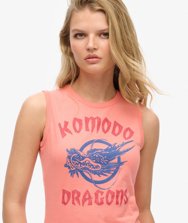 Superdry Camiseta Sin Mangas Clásica Dragon