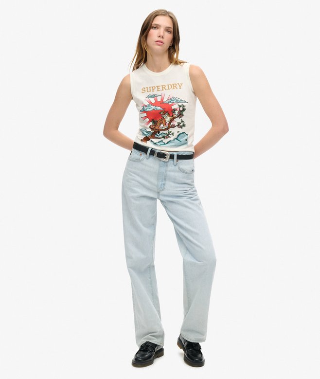 Superdry Camiseta Sin Mangas Con Strass Tattoo