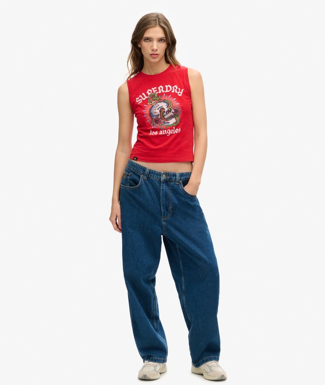 Superdry Camiseta Sin Mangas Con Strass Tattoo