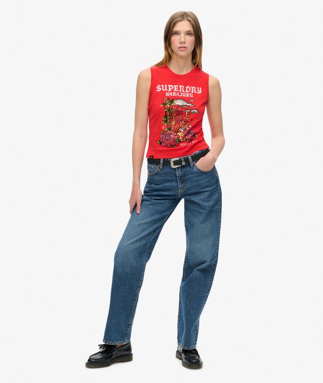 Superdry Camiseta Sin Mangas Con Strass Tattoo