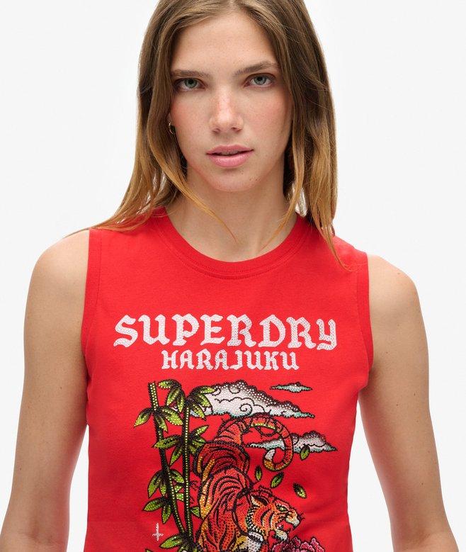 Superdry Camiseta Sin Mangas Con Strass Tattoo