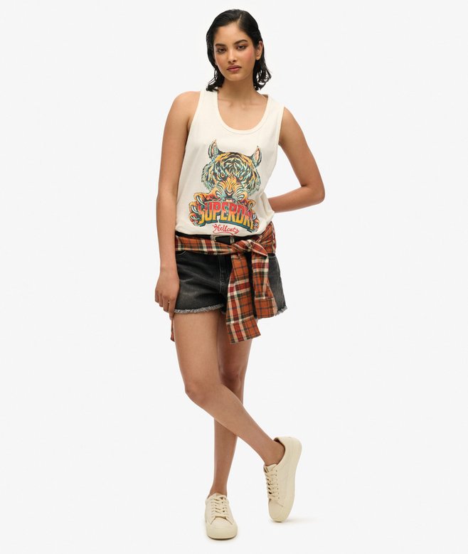 Superdry Camiseta Sin Mangas Motera Rock Racer