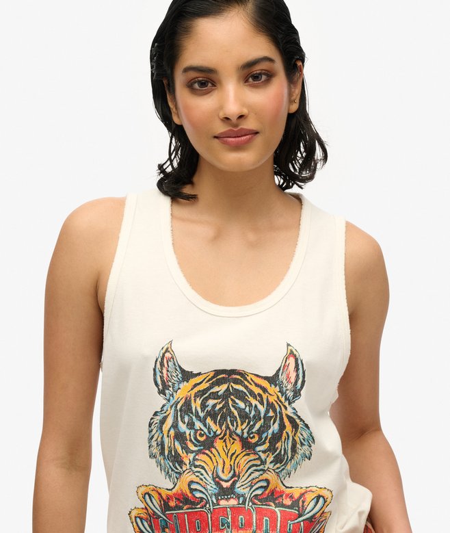 Superdry Camiseta Sin Mangas Motera Rock Racer