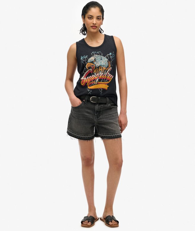 Superdry Camiseta Sin Mangas Motera Rock Racer