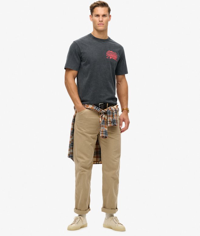 Superdry Camiseta Suelta Gráfica Biker Rock