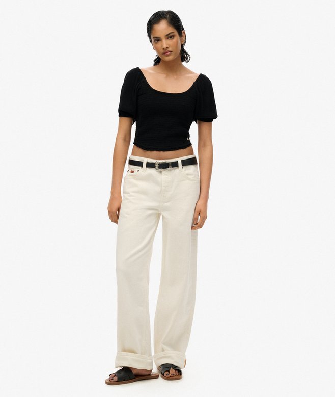 Superdry Camiseta Tejida Fruncida