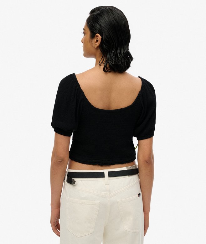 Superdry Camiseta Tejida Fruncida