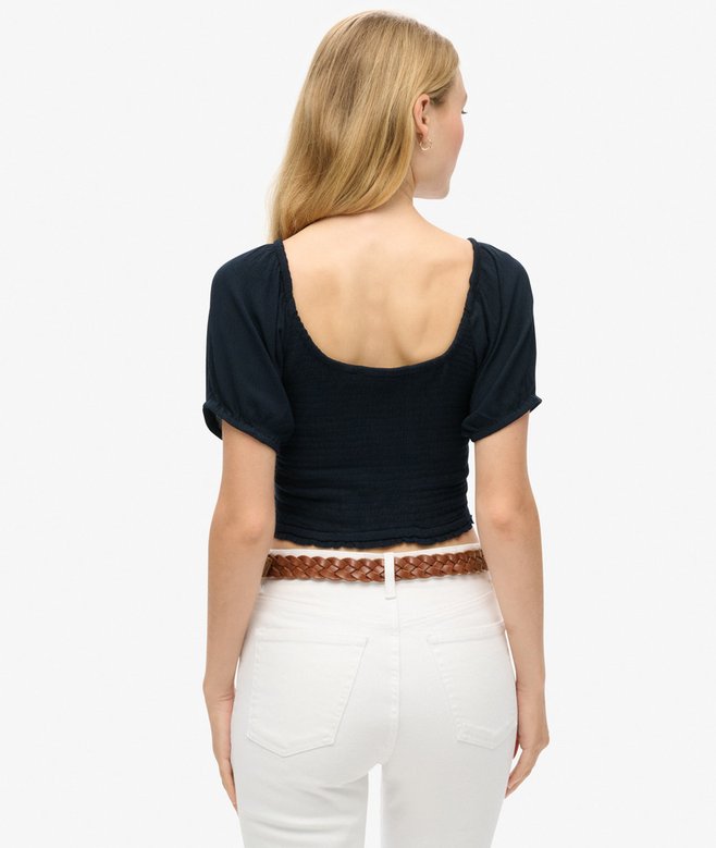 Superdry Camiseta Tejida Fruncida