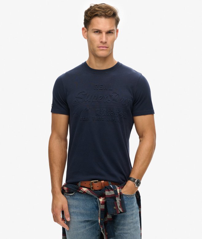 superdry Camiseta Vintage con logotipo en relieve
