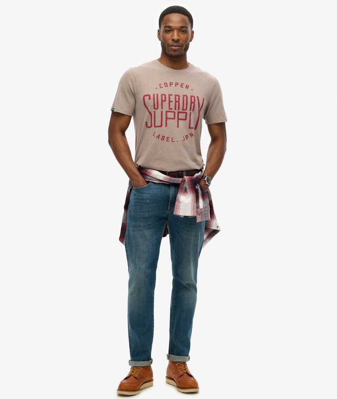 Superdry Camiseta Workwear De La Gama Copper Label