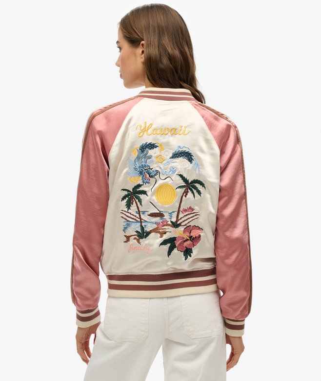 superdry Cazadora bómber con bordado de Suikajan