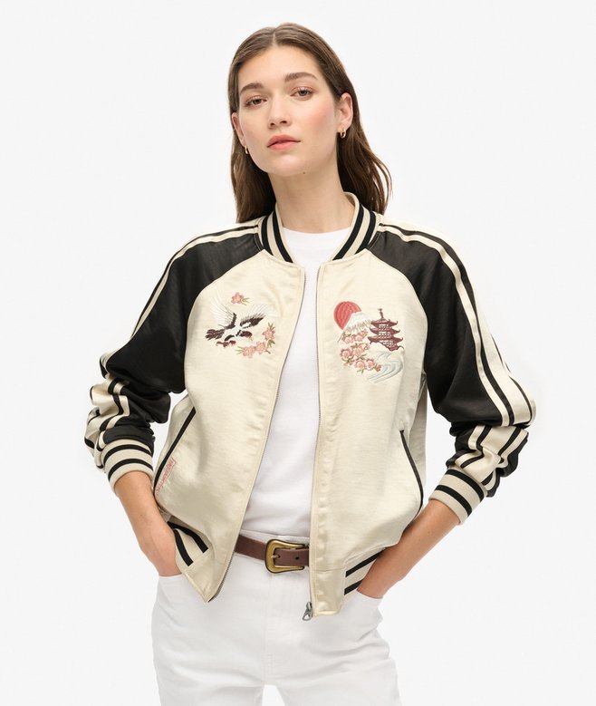 superdry Cazadora bómber con bordado Sukajan