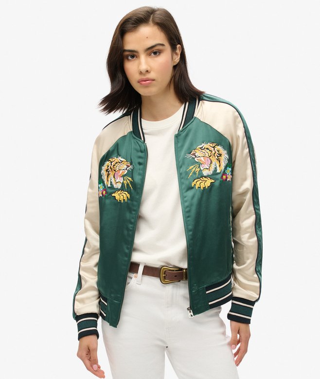 superdry Cazadora bómber con bordado Sukajan
