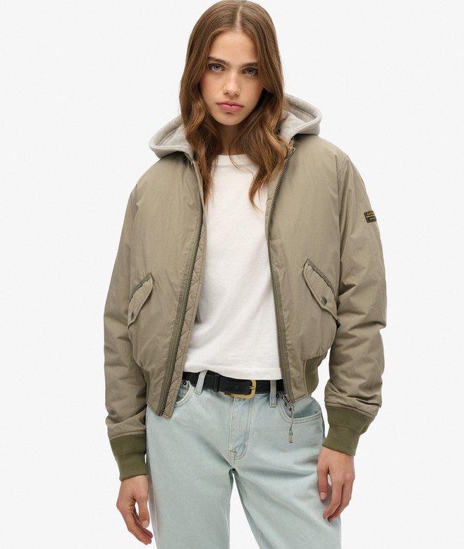 superdry Cazadora bómber con capucha MA1