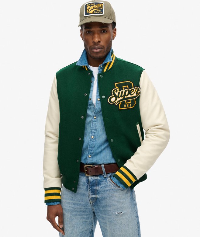 superdry Cazadora bómber de lana Varsity