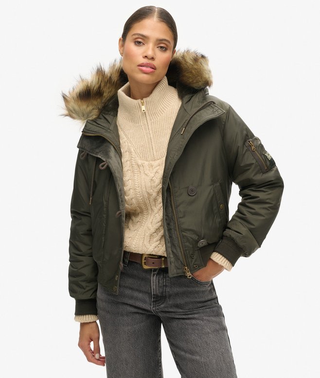 superdry Cazadora bómber militar con capucha MA1