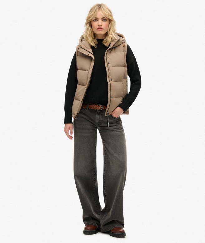 Superdry Chaleco Acolchado Con Capucha Everest